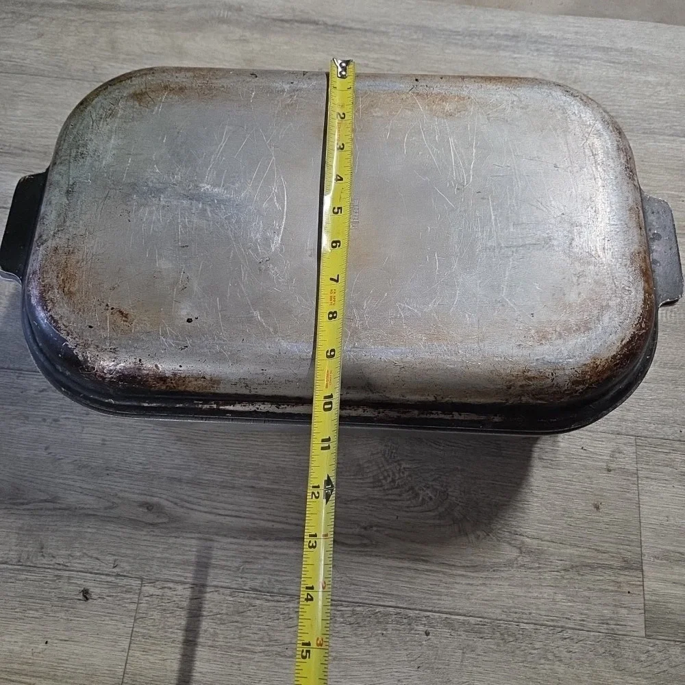 VTG Kitchen Craft Roaster Roasting Pan And Lid 2 Piece Aluminum 16x9.5 USA